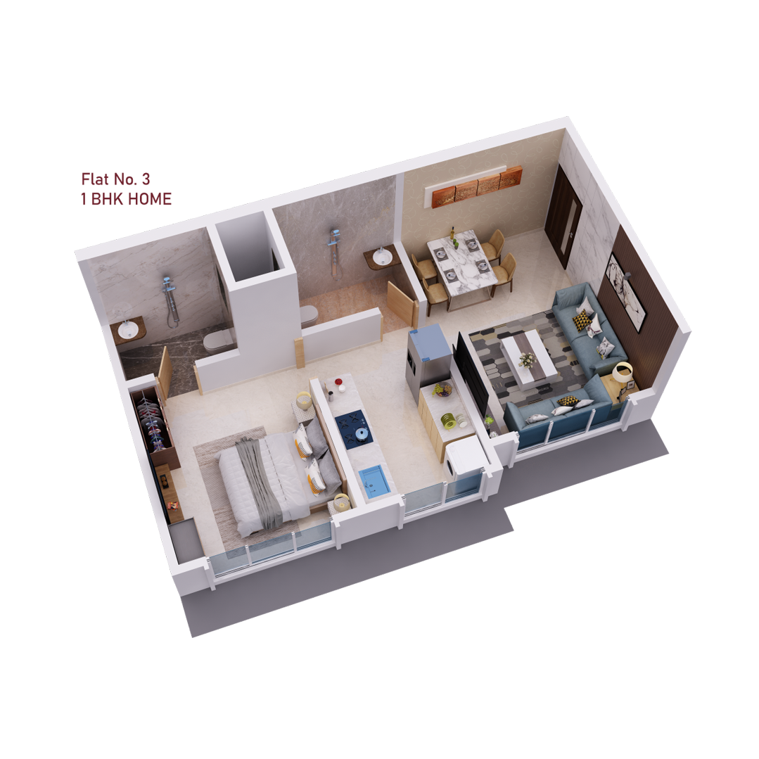 Anantham 1BHK Plan