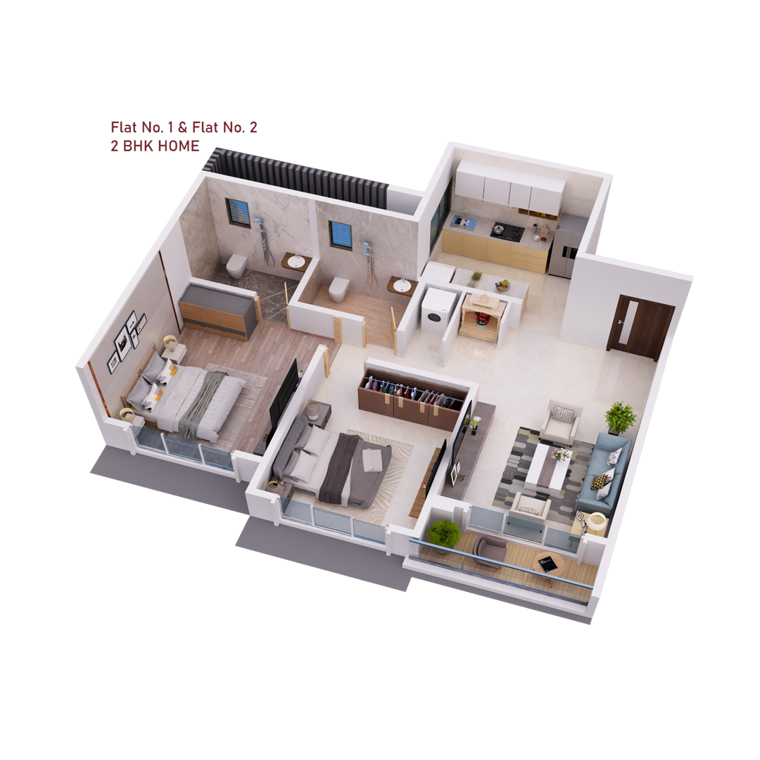 Anantham 2BHK Plan