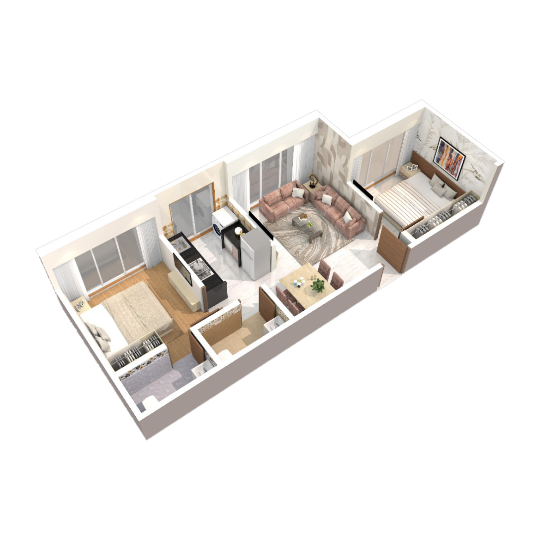 Optimus 2BHK Plan