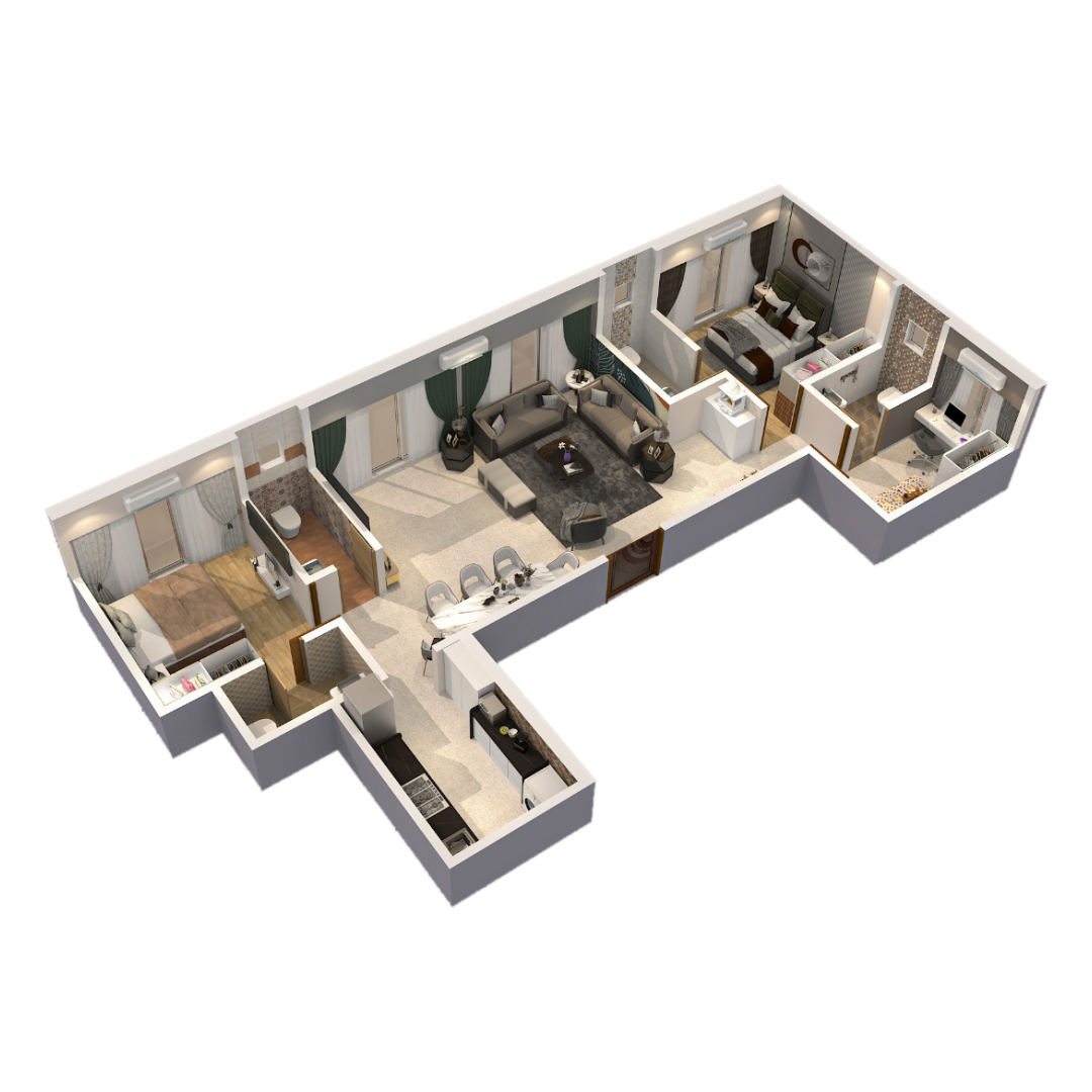 Optimus 3BHK Plan