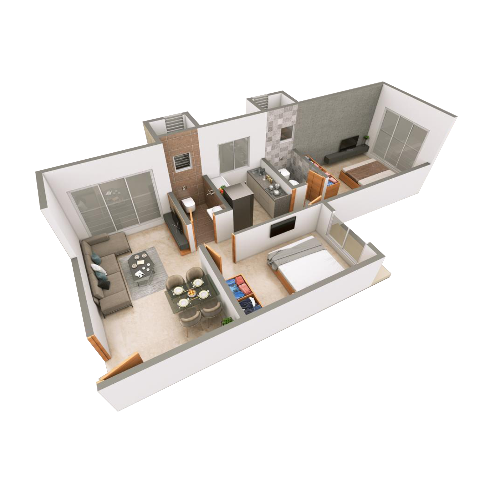 Rajhans 2BHK Plan