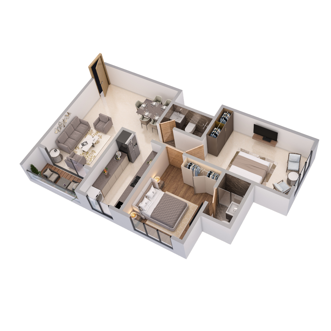 Skyline 103 2BHK Plan